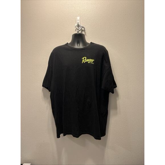Bass Other - Ranger Boats Tshirt Bass Fishing Black Tshirt Size 2XL Yellow/ Green Graphics